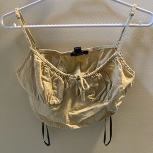 Yellow-Cropped Tank Top